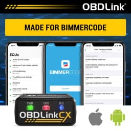 OBDLink CX Bluetooth 5.1 BLE OBD2 Adapter for IPhone/iOS & Android Car Coding Diagnostics Tool Compatible with Bimmercode