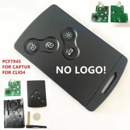 NO LOGO! 5pcs/lot 4 Button Clio4 Keyless Car Key Smart Card Remote 433MHz 4A Chip for Rena Clio IV 4 Captur Key 2009-2017