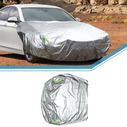 UXCELL Front Half Car Cover 220x160cm Bonnet Cover Waterproof Outdoor Engine Hood Half Cover 210D with Reflective Tape