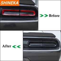 SHINEKA Car Rear Tail Light Lamp Decoration Cover for Dodg Challenger 2015-2023 Up Taillight Lamp Cover Exterior Accessories