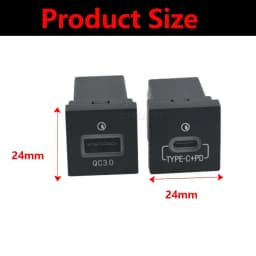 Fast Charge Adapter PD Type C and QC3.0 Power Outlet Switch for VW Golf 6 Jetta 5 MK5 Scirocco 2006 - 2014 USB Charger Socket