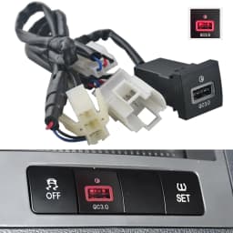 Fast Charge Adapter PD Type C and QC3.0 Power Outlet Switch for VW Golf 6 Jetta 5 MK5 Scirocco 2006 - 2014 USB Charger Socket