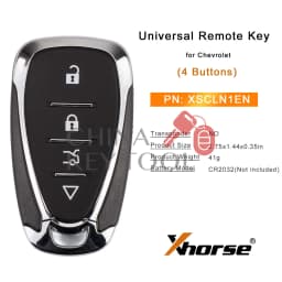 Xhorse Smart Key 4 Buttons for Chevrolet Style XSCL01EN XSCLN1EN Global Version
