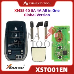 1PCS Xhorse XSTO01EN Global Version For Toyota XM38 Smart Key 4D 8A 4A All in One with Logo for VVDI Support Renew