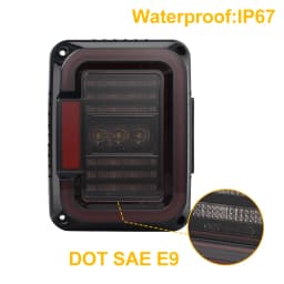 SUP-LIGHT New Design Car Light Assembly LED Tail Lamp For Jeep Wrangler JK JKU 2007-2017 30W Reverse Light Daytime Running Light