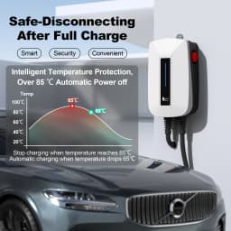 Feyree EV Charger Type2 Plug EVSE Wallbox 32A 7KW IEC62196-2 Socket 1 Phase 5m Cable Wallmount Charging Station for Electric Car