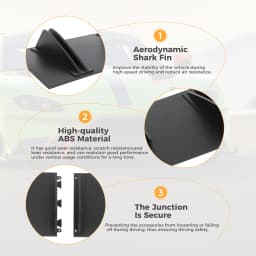 10 Fins Rear Shark Chassis Fin Style Curved Bumper Lip Diffuser For Audi A3 A4 A5 A6 Spoiler Universal Car Rear Bumper Lip 2pcs