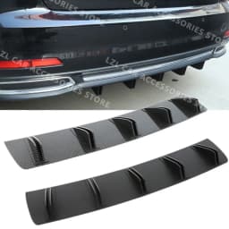 10 Fins Rear Shark Chassis Fin Style Curved Bumper Lip Diffuser For Audi A3 A4 A5 A6 Spoiler Universal Car Rear Bumper Lip 2pcs