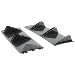 10 Fins Rear Shark Chassis Fin Style Curved Bumper Lip Diffuser For Audi A3 A4 A5 A6 Spoiler Universal Car Rear Bumper Lip 2pcs