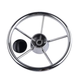 Boat Accessories Steering Wheel With Knob Stainless Steel 5 Spoke 25 Degree 11'' For Marine Yacht