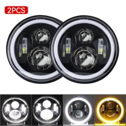 for Nissan Patrol Y60 Hummer H1&H2 Lada 4X4 7inch LED Headlight DRL For Wrangler TJ JK LJ CJ 7inch for Land Rover Defender