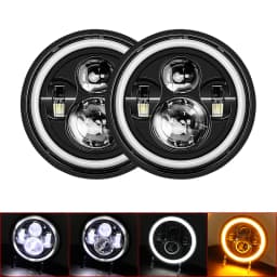 for Nissan Patrol Y60 Hummer H1&H2 Lada 4X4 7inch LED Headlight DRL For Wrangler TJ JK LJ CJ 7inch for Land Rover Defender