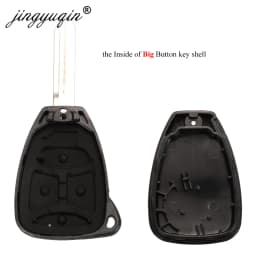 Jingyuqin 10X Car Key Shell Case 2/3/4/5/6 Butto for Chrysler Pacifica Aspen 300 Dodge RAM Caravan Jeep Commander Grand Cherokee