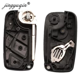 Jingyuqin 10pcs/lot GT10/SIP22 Black/Blue Flip Remote Key Shell Case For FIAT Punto Ducato Stilo Panda Iveco Lancia 2/3 Buttons