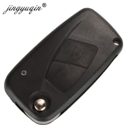Jingyuqin 10pcs/lot GT10/SIP22 Black/Blue Flip Remote Key Shell Case For FIAT Punto Ducato Stilo Panda Iveco Lancia 2/3 Buttons