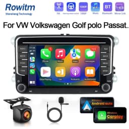 Fast Boot Car Radio for VW POLO GOLF Plus PASSAT JETTA Skoda TIGUAN TOURAN SHARAN SCIROCCO Caddy Vento Carplay Audio Auto Linux