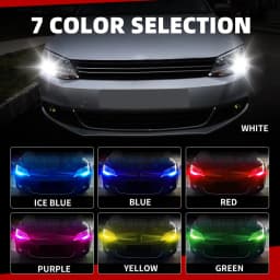 2pcs Car W21/5W LED Blub Daytime Running Light W21W 7443 7440 DRL For Mazda 2 DL DJ 3 BP BT-50 CX-30 CX-5 KF CX-9 MX-5 RF Targa