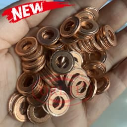 ORLTL 100PCS Fuel Injector Copper Washers F00VC17504 Diesel Nozzle Shims F00VC17503 F00VC17505 for BOSCH Delphi Denso Auto