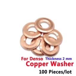 ORLTL 100PCS Fuel Injector Copper Washers F00VC17504 Diesel Nozzle Shims F00VC17503 F00VC17505 for BOSCH Delphi Denso Auto