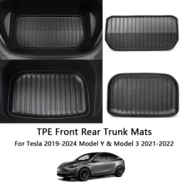 for Tesla Model 3 / Y Front Rear Trunk Mats Upgrade TPE Lower Trunk Storage Pad Protective Cover Cargo Liner Tray Anti Dirty Pad