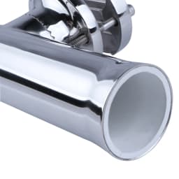 (2X) Tournament Style Clamp on Boat Fishing Rod Holder Stainless Steel Adjustable Fit for 1-1/4' to 2' Fishing Tackle Tube