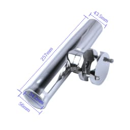 (2X) Tournament Style Clamp on Boat Fishing Rod Holder Stainless Steel Adjustable Fit for 1-1/4' to 2' Fishing Tackle Tube