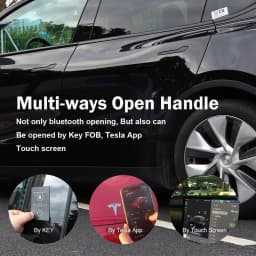 SATONIC Wireless Auto Self-presenting Door Handles For Tesla Model Y 3 Highland 2026 Juniper Rainbow LED OTA Waterproof IPX6