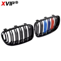 For BMW E81 E87 E82 E88 128I 130I 135I Car Front Bumper Kidney Grille Racing Grills Grilles Gloss Black Dual Slats Grill 07-11
