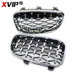 For BMW E81 E87 E82 E88 128I 130I 135I Car Front Bumper Kidney Grille Racing Grills Grilles Gloss Black Dual Slats Grill 07-11