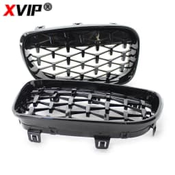 For BMW E81 E87 E82 E88 128I 130I 135I Car Front Bumper Kidney Grille Racing Grills Grilles Gloss Black Dual Slats Grill 07-11