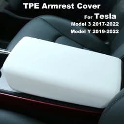 Car Center Console Armrest Pad For Tesla Model 3 Y 2017-2024 TPE Soft Case Lid Auto Central Armrest Box Cover Accessories