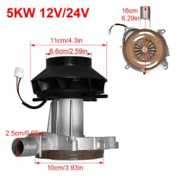 12V/24V 5KW Air Parking Heater Blower Combustion Fan Assembly Motor Start Engine Parts Diesel Air Parking Heaters D2 D4 Air Fan