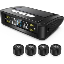 Universal TPMS Car Tire Pressure Alarm Monitor System 4 Sensors Display Solar Intelligent Tyre Pressure Temperature Warning