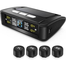 Universal TPMS Car Tire Pressure Alarm Monitor System 4 Sensors Display Solar Intelligent Tyre Pressure Temperature Warning