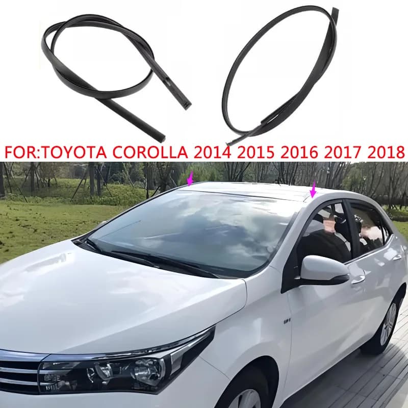 1-2PCS 75556-02260 75555-02270 For TOYOTA COROLLA Sedan E18 2014 2015 2016 2017 2018 Rubber Car Roof Drip Finish Moulding Seal S