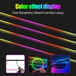18-in-1 128 Colorful RGB Symphony Car Ambient Interior LED Universal Multiple Modes Decoration Atmosphere Lights App Control