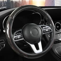 Peach Wood Grain Car Steering Wheel Cover Non-slip Four Seasons General Motors Handle Cover Fits 14.5-15" Steering Wheels
