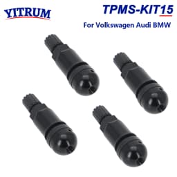 TPMS Tire Pressure Sensor Black Aluminum Rubber Valve Stem Replacement Repair Kit For Hyundai Kia Honda Nissan BMW GM Chevrolet