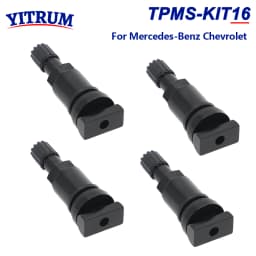 TPMS Tire Pressure Sensor Black Aluminum Rubber Valve Stem Replacement Repair Kit For Hyundai Kia Honda Nissan BMW GM Chevrolet