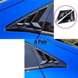 For Honda Rear Side Window Louvers Shutter ABS Air Vent Scoop Shades Shutter Cover Trim For Civic Type R Hatchback 2019-2021
