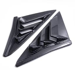 For Honda Rear Side Window Louvers Shutter ABS Air Vent Scoop Shades Shutter Cover Trim For Civic Type R Hatchback 2019-2021