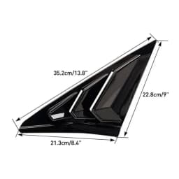 For Honda Rear Side Window Louvers Shutter ABS Air Vent Scoop Shades Shutter Cover Trim For Civic Type R Hatchback 2019-2021