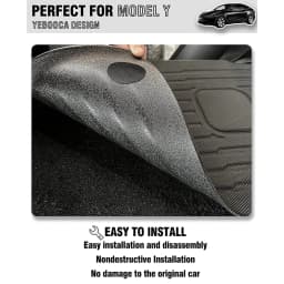 Rear Seat Back Cover Backrest Protector for Tesla 2020 ~ 2026 Model Y Juniper Trunk Anti-scratch Pad Anti-dirty Mat with Velcro