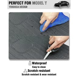 Rear Seat Back Cover Backrest Protector for Tesla 2020 ~ 2026 Model Y Juniper Trunk Anti-scratch Pad Anti-dirty Mat with Velcro