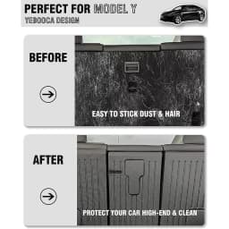 Rear Seat Back Cover Backrest Protector for Tesla 2020 ~ 2026 Model Y Juniper Trunk Anti-scratch Pad Anti-dirty Mat with Velcro