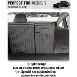 Rear Seat Back Cover Backrest Protector for Tesla 2020 ~ 2026 Model Y Juniper Trunk Anti-scratch Pad Anti-dirty Mat with Velcro