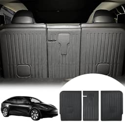 Rear Seat Back Cover Backrest Protector for Tesla 2020 ~ 2026 Model Y Juniper Trunk Anti-scratch Pad Anti-dirty Mat with Velcro