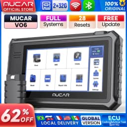 MUCAR VO6 Car Diagnostic Tools Lifetime Free Global Version Full System 28 Resets OBD2 Bi-Directional Control Scan Tool Scanner