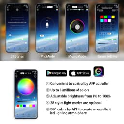 Flowing Color RGB LED Strip Under Car Neon Light 60*150 90*180 BT App Control Car Products 6PCS Waterproof Car Accessories 12V