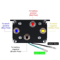 12V 24V universal winch electromagnetic relay contactor winch rocker switch thumb 250A combination kit For ATV/UTV 4WD Winches